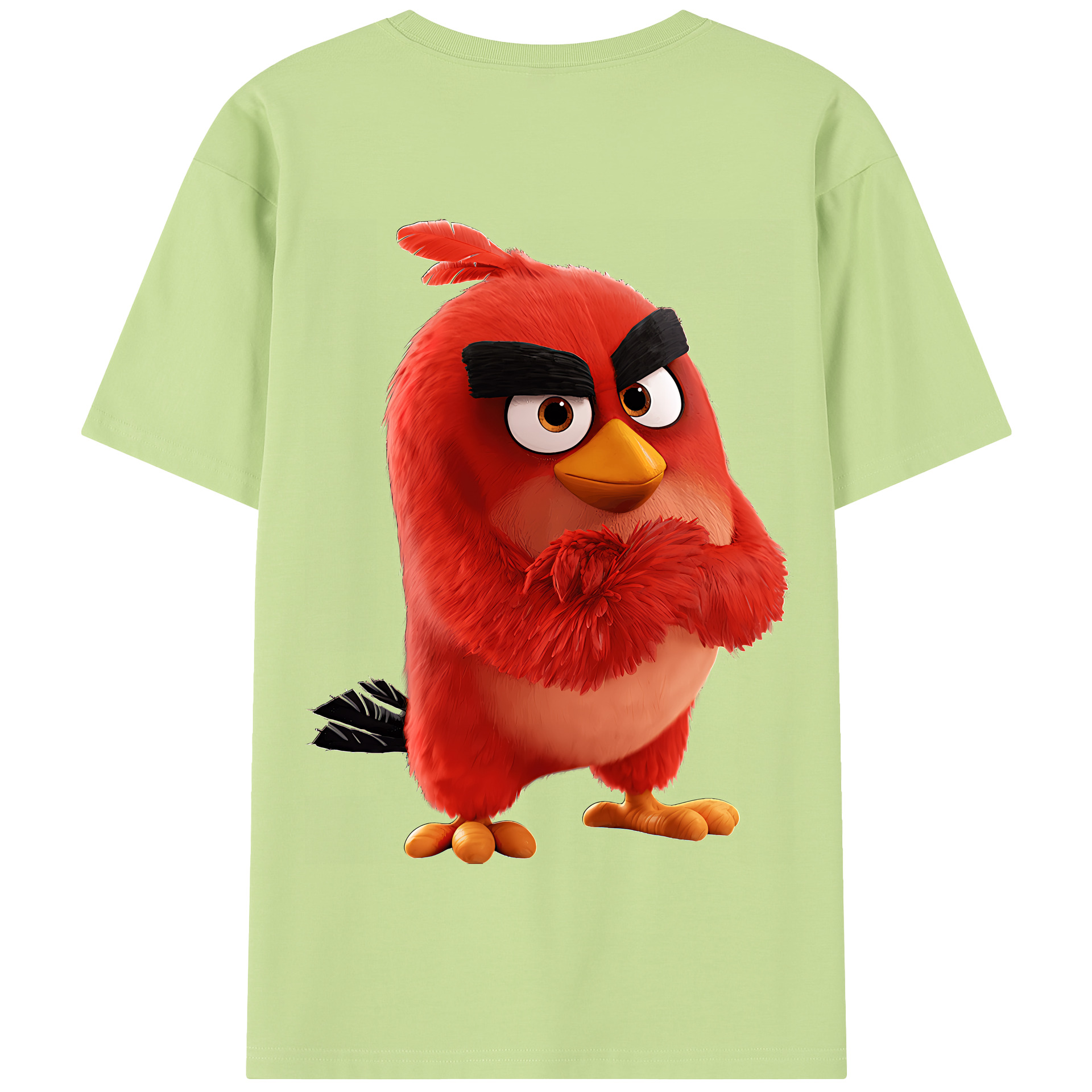 （画像用） Angry Birds アングリーバード 綿100％半袖Tシャツ（背面プリント）